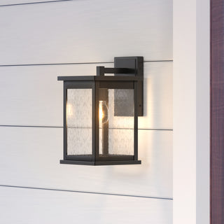 Bowton 1-Light Outdoor Wall Sconce Powder Coated Black