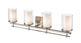 Huderson 4-Light Vanity Brushed Nickel