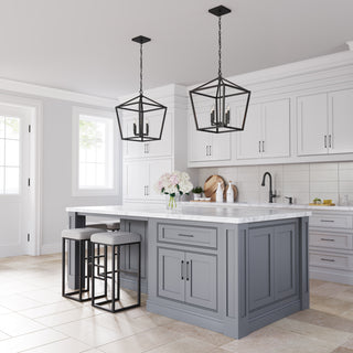 4-Light Pendant light Matte Black