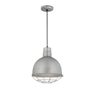 R Series 1-Light Cord Hung Deep Bowl Shade Galvanized