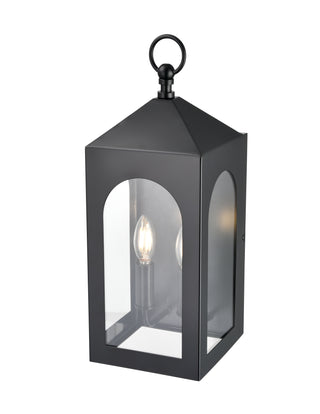 Bratton 2-Light Outdoor Wall Sconce Powder Coated Black