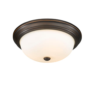 3-Light Flushmount Ceiling Light Rubbed Bronze