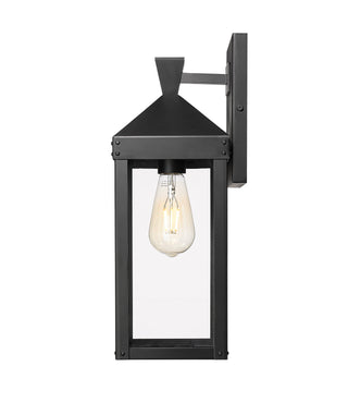 Yates 17.25" High 1-Light Outdoor Wall Sconce - Painted Black