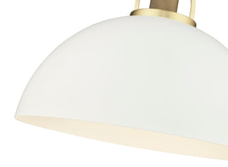 Artistan 1-Light Pendant Light Vintage Brass/Matte White