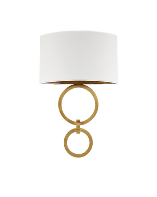 Bolebrook White Wall Sconce, White Shade