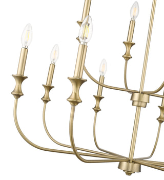 Savanne 12-Light Chandelier Ceiling Light Vintage Brass