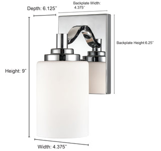 Durham 1-Light Wall Sconce Satin Nickel