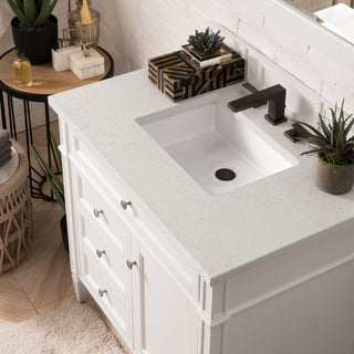 36 Inch Brittany Freestanding Vanity in Bright White / Lime Delight Top