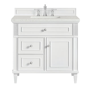 36 Inch Lorelai Freestanding Vanity in Bright White / Lime Delight Top