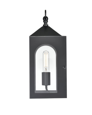 Bratton 1-Light Outdoor Wall Sconce Powder Coated Black