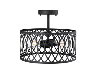 Arelyn 1-Light Semi-Flush Ceiling Mount Matte Black