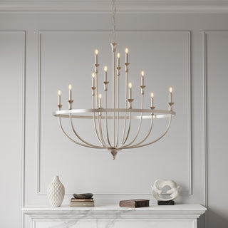 Emery 12-Light Chandelier Ceiling Light Brushed Nickel