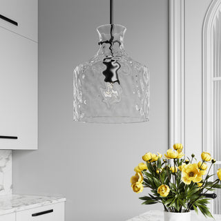 Santorini 1-Light Pendant Light Matte Black