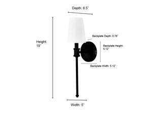 1-Light Wall Sconce Matte Black