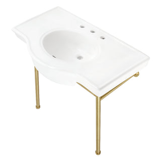 Manchester 37.38 Inch Console Sink in White