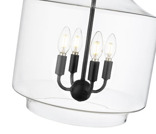 Mahannah 4-Light Pendant Light Matte Black
