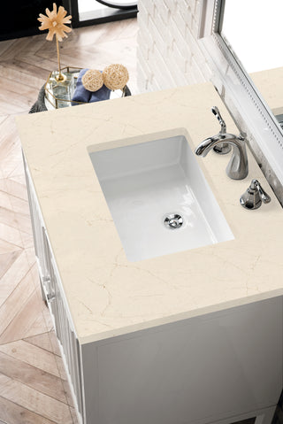 30 Inch Athens Dual Mount Vanity in Glossy White / Eternal Marfil Top