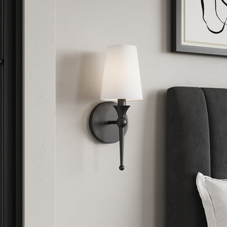1-Light Wall Sconce Matte Black