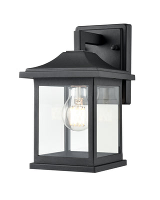 1-Light Outdoor Wall Sconce Textured Black