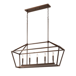 5-Light Island Rubbed Bronze