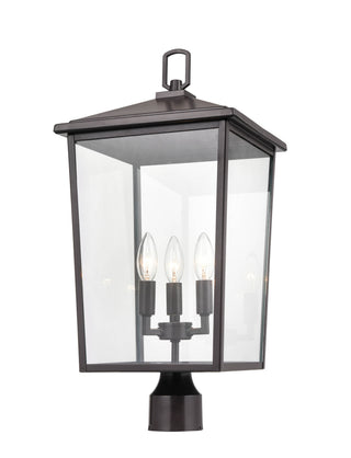 Fetterton 3-Light Outdoor Post Lantern Powder Coated Bronze