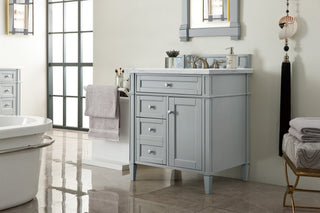 30 Inch Brittany Freestanding Vanity in Urban Gray / Ethereal Noctis Top