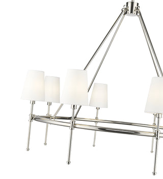 Adorra 40" Wide 8-Light Chandelier - Polished Nickel