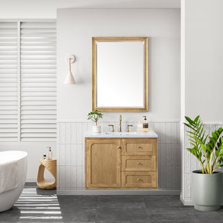 36 Inch Laurent Dual Mount Vanity in Light Natural Oak / Arctic Fall Top