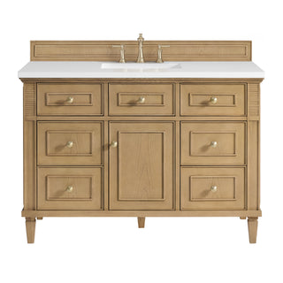 48 Inch Lorelai Freestanding Vanity in Light Natural Oak / White Zeus Top