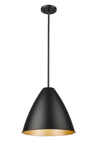 Kayman 15" Wide 1-Light Pendant - Matte Black