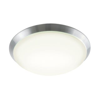 Luna 36-Light Flush Mount in Brushed Aluminum with Polycarbonate Diffuser - Integrated LED - Small