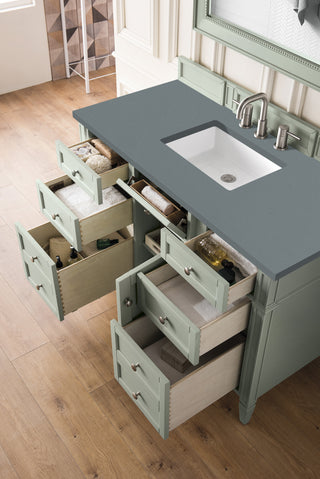 48 Inch Brittany Freestanding Vanity in Sage Green / Cala Blue Top