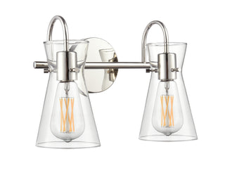 Camellia 13.5" Wide 2-Light Vanity - Polished Nickel