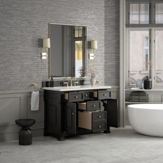 48 Inch Brookfield Freestanding Vanity in Black Onyx / Lime Delight Top