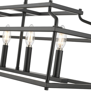 Nellita 34" Wide 5-Light Island - Matte Black