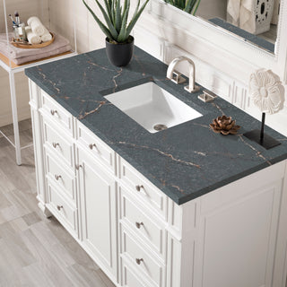 48 Inch Bristol Freestanding Vanity in Bright White / Parisien Bleu Top