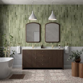 72 Inch Gracyn Freestanding Vanity in Sable / Victorian Silver Top