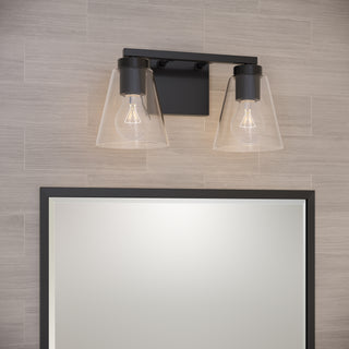 Strayhan 13" 2-Light Vanity - Matte Black