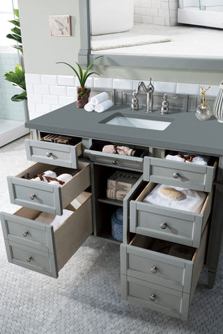 48 Inch Brittany Freestanding Vanity in Urban Gray / Cala Blue Top