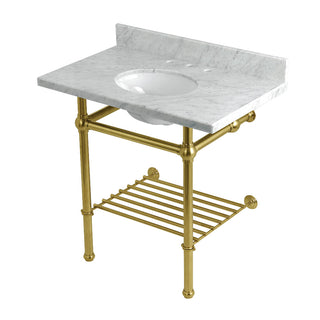 Templeton 36 Inch Console Sink in Carrara Marble
