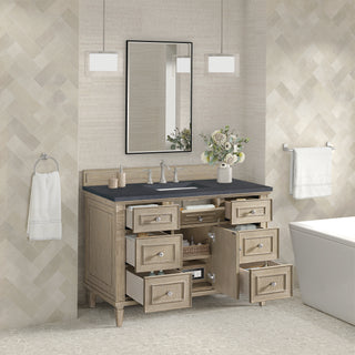 48 Inch Lorelai Freestanding Vanity in Whitewashed Oak / Charcoal Soapstone Top