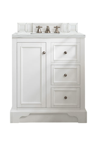 31.25 Inch De Soto Freestanding Vanity in Bright White / Ethereal Noctis Top