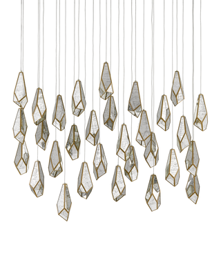 Glace Mirror 30-Light Linear Multi-Drop Pendant