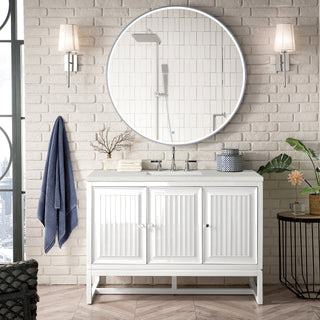 48 Inch Athens Dual Mount Vanity in Glossy White / Lime Delight Top