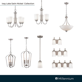 Ivey Lake 3-Light Pendant light Satin Nickel