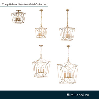 Tracy 6-Light Pendant light Painted Modern Gold