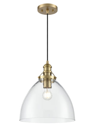 Khrisa 12.75" Wide 1-Light Pendant - Vintage Brass