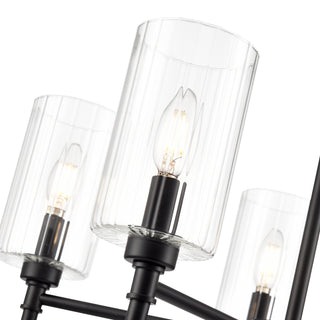 Chastine 24" Wide 5-Light Chandelier - Matte Black
