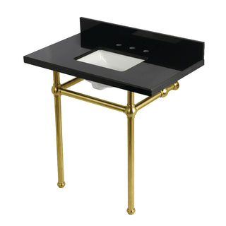 Templeton 36 Inch Console Sink in Brushed Brass