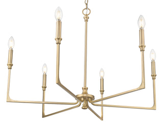 Azara 32" Wide 6-Light Chandelier - Vintage Brass